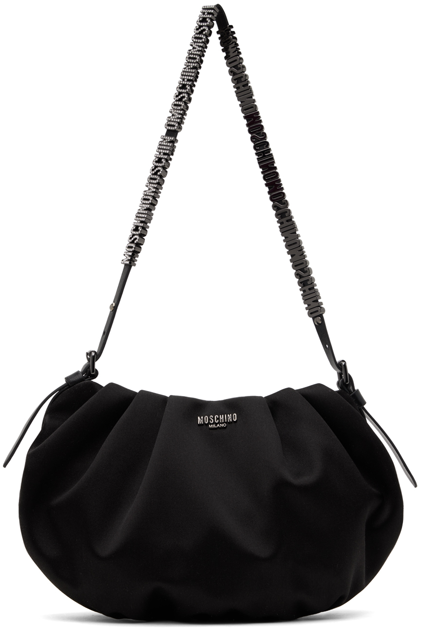 Moschino Black Mini Lettering Bag In A5555 Fantasy Black