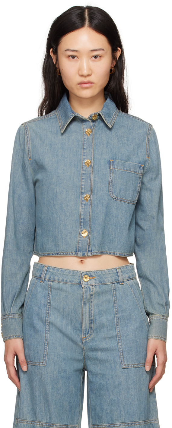 Moschino Blue Couture Shirt In A0282 Blue