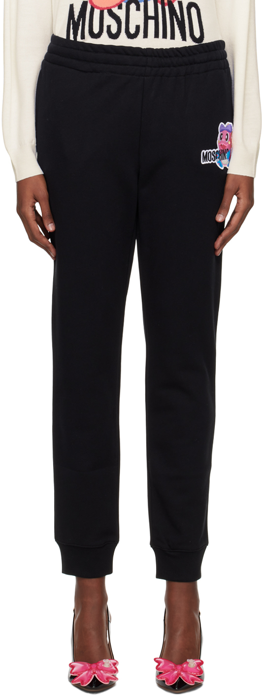 Moschino Black Puzzle Bobble Lounge Pants In A0555 Black