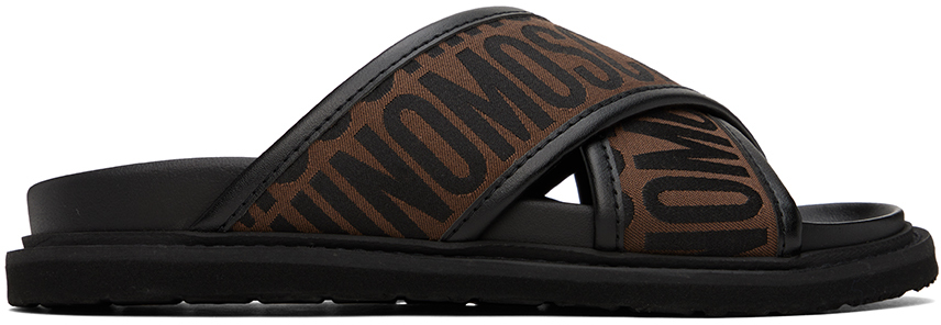 Brown Logo Sandals