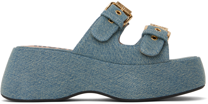 Blue Buckles Sandals