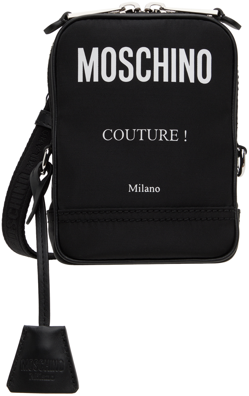 Shop Moschino Black ' Couture' Bag In A2555 Fantasy Print