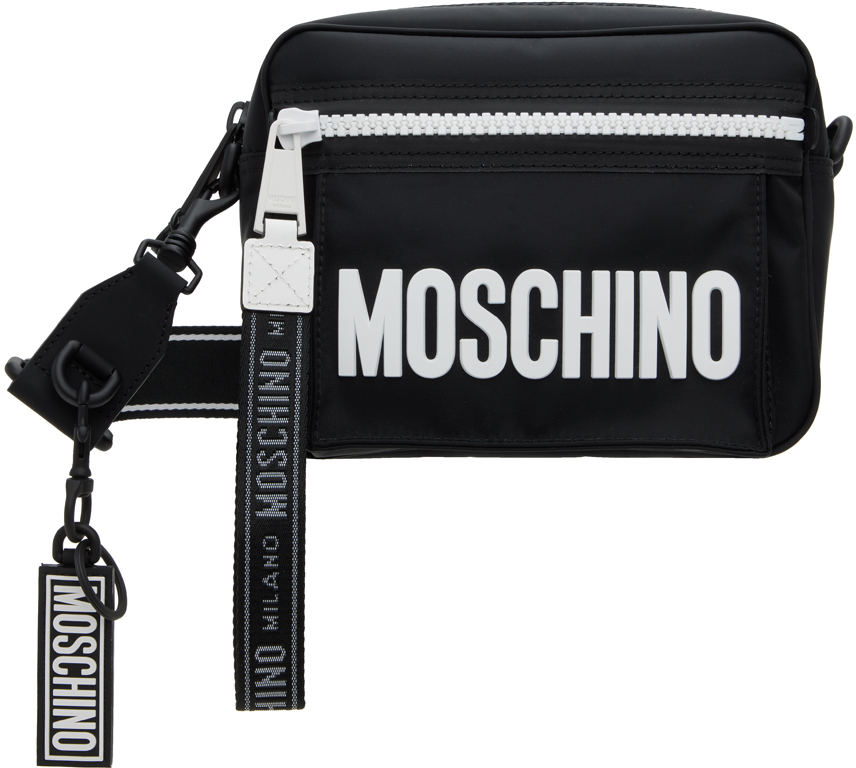 Moschino: Black Logo Bag | SSENSE