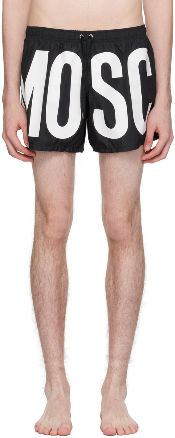 Maillot De Bain 1 Pièce MOSCHINO Vintage Années 90 - Noir, Boutons Dorés - Taille 42