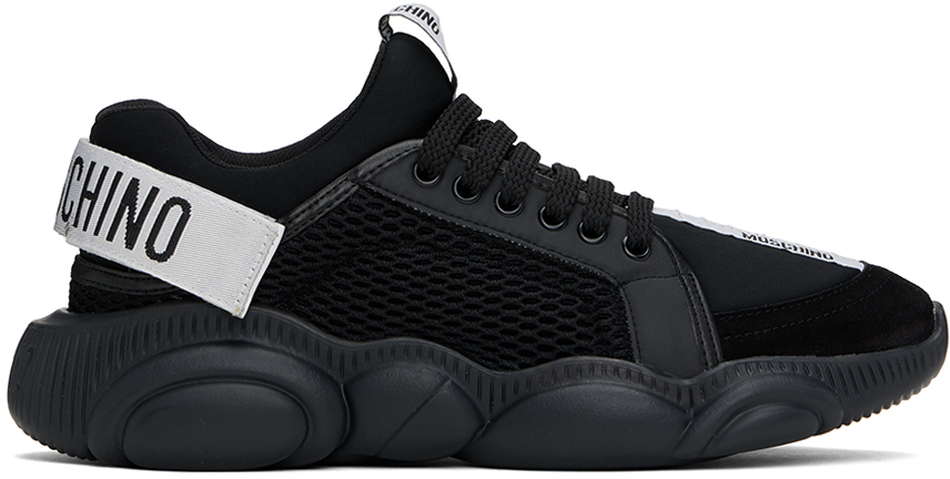 Black Teddy Strap Sneakers