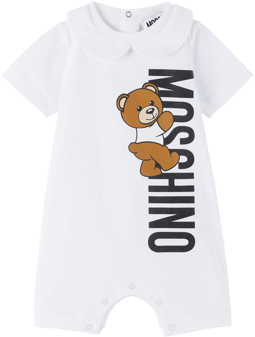 Moschino Logo-print Cotton Shorties In 10101 White