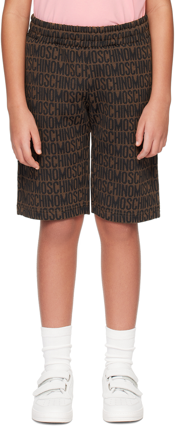 Moschino Kids floral-print cotton shorts - Black