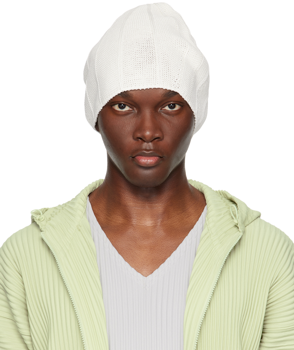 HOMME PLISSÉ ISSEY MIYAKE White Blooming Beanie