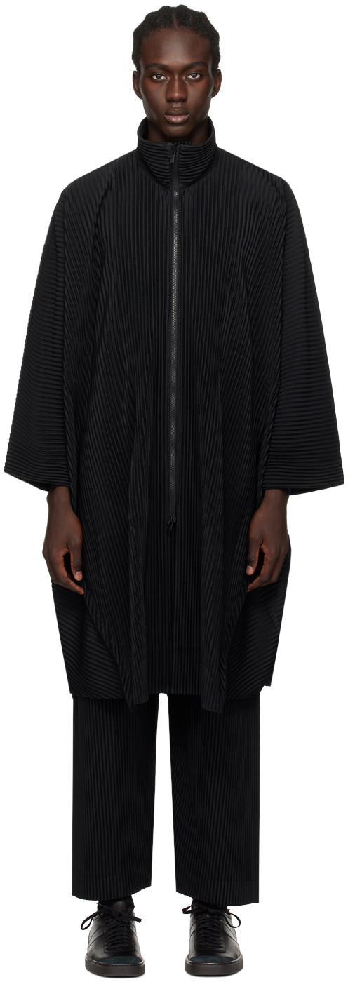 Issey Miyake Black Monthly Color December Coat In 15-black