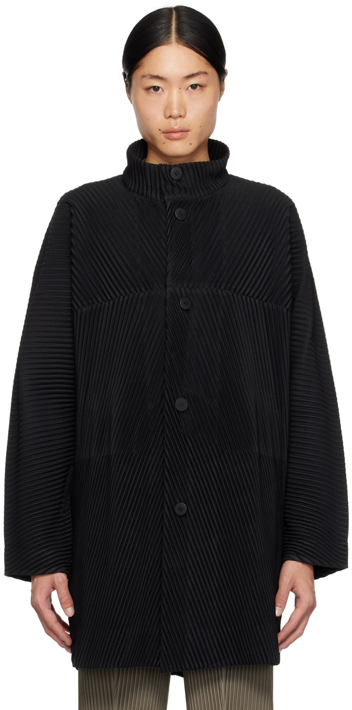Issey Miyake Black Monthly Color November Coat In 15-black
