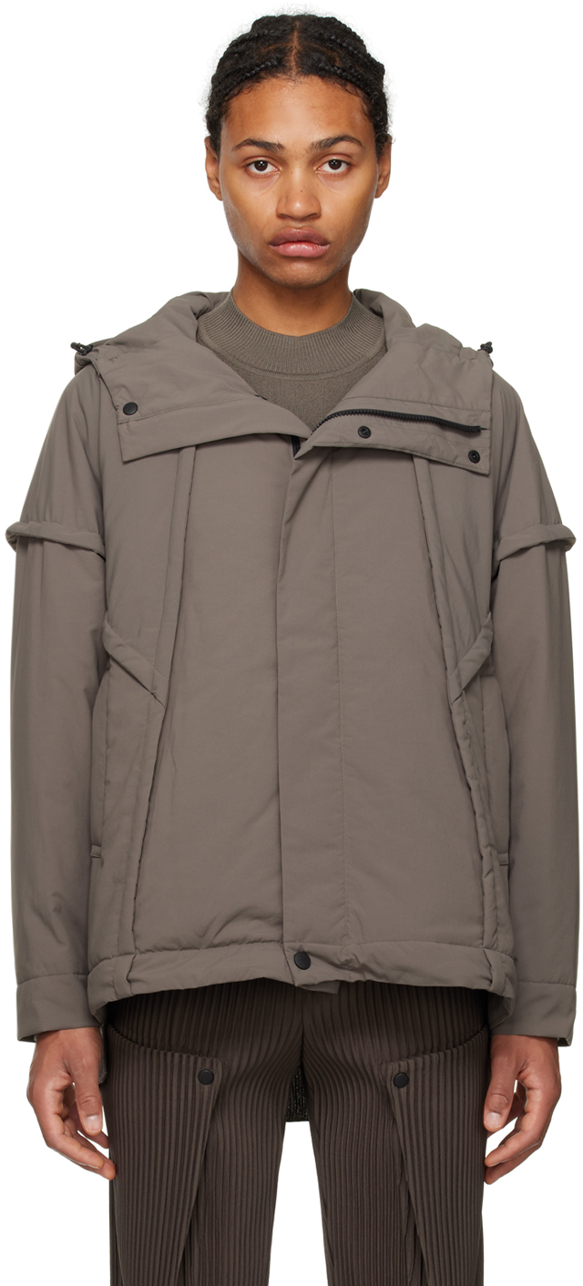Issey Miyake Gray Frame Jacket In 14-charcoal