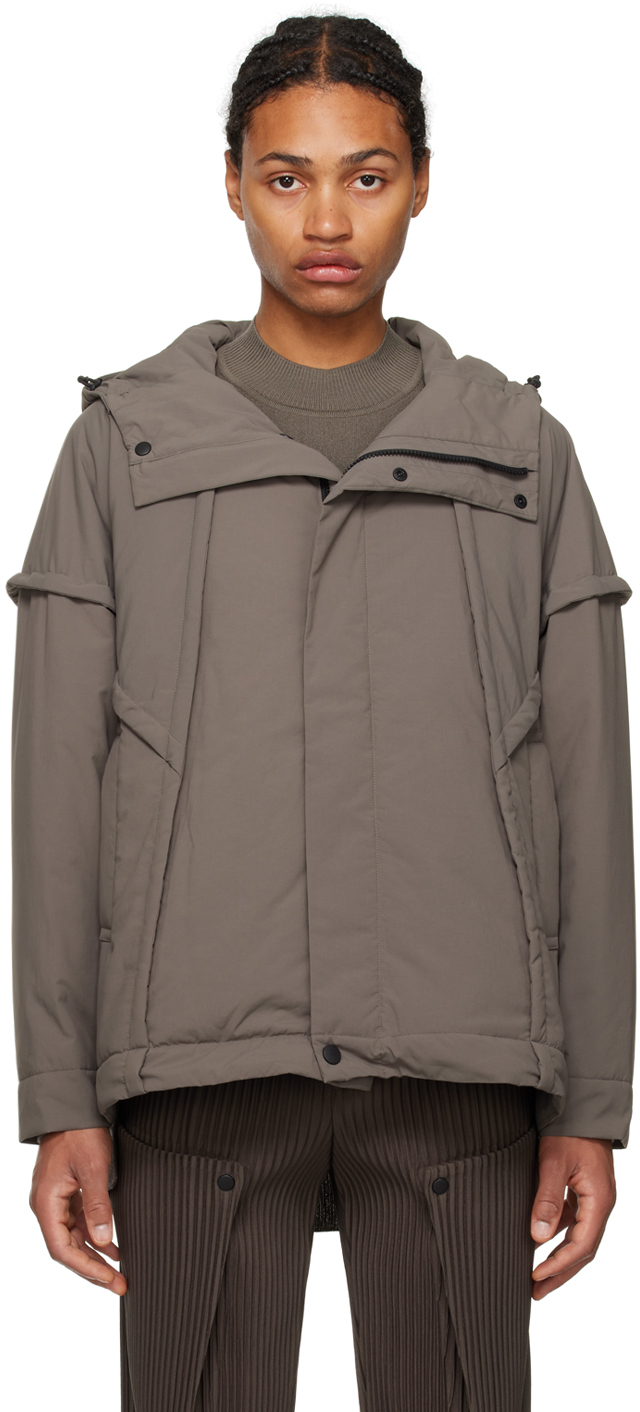 HOMME PLISSÉ ISSEY MIYAKE: Gray Frame Jacket | SSENSE