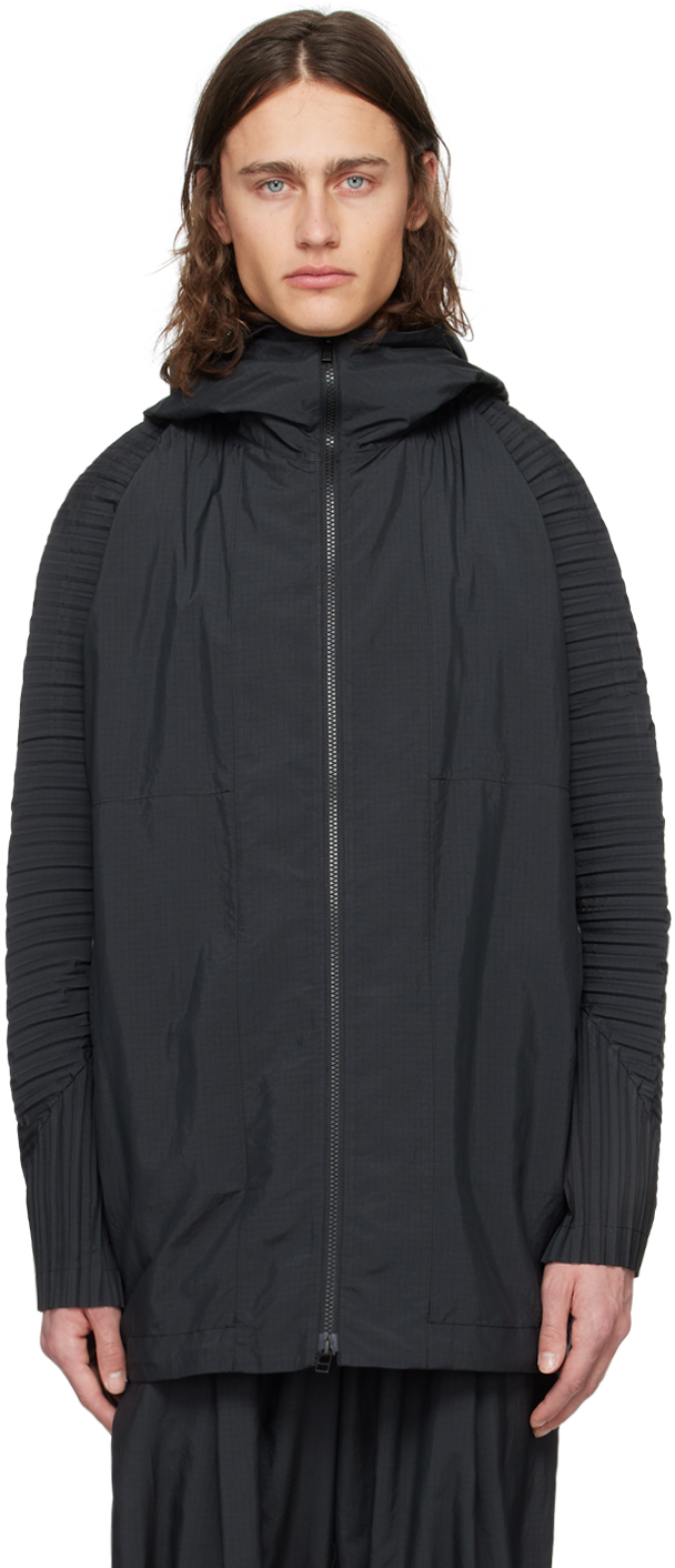 HOMME PLISSÉ ISSEY MIYAKE Black Cascade Jacket