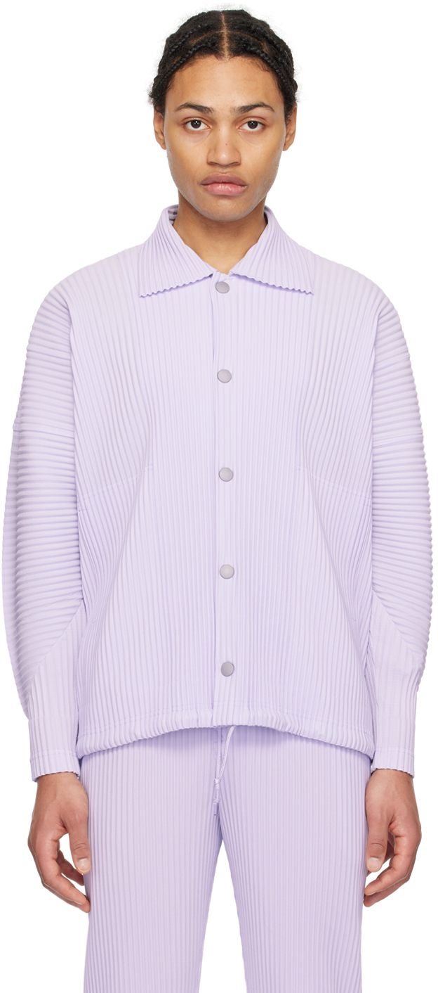 Shop Issey Miyake Purple Monthly Color February Jacket In 80-soft Lavender