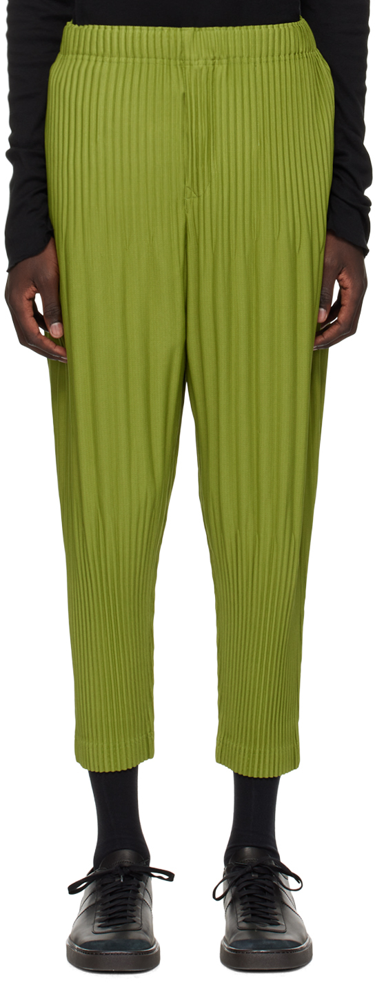 HOMME PLISSÉ ISSEY MIYAKE: Green Monthly Color December Trousers