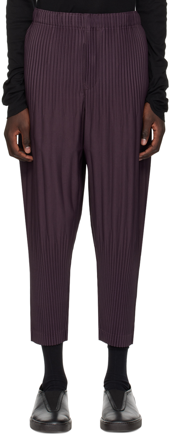 Issey Miyake Indigo Monthly Color December Trousers In 47-burnt Brown