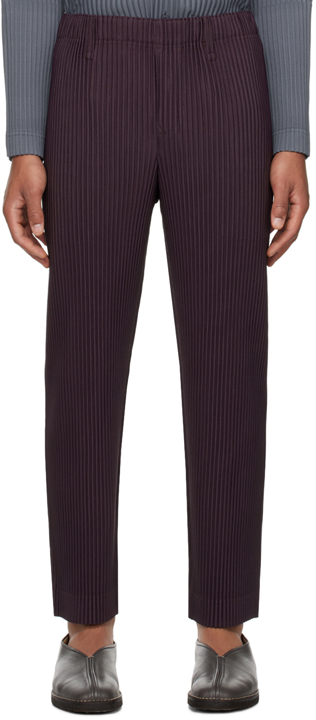 HOMME PLISSÉ ISSEY MIYAKE: Purple Tailored Pleats 2 Trousers