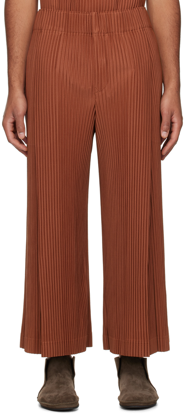 HOMME PLISSÉ ISSEY MIYAKE Orange Monthly Color October Trousers