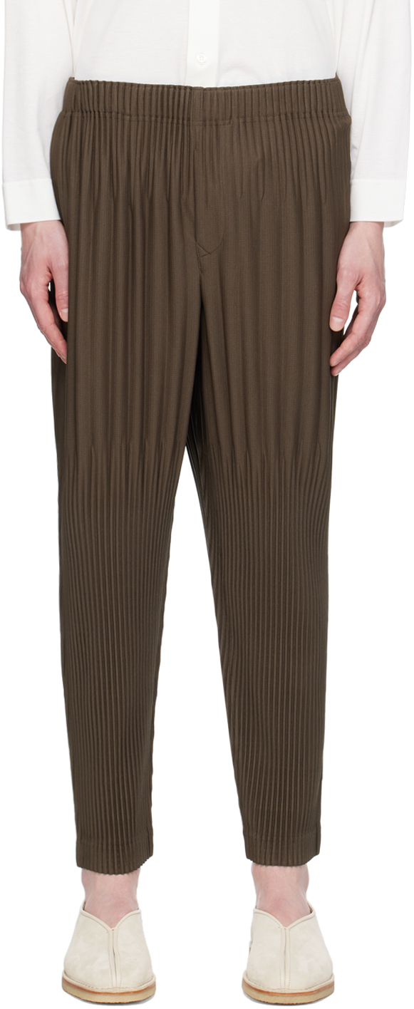 HOMME PLISSÉ ISSEY MIYAKE Brown Monthly Color April Trousers
