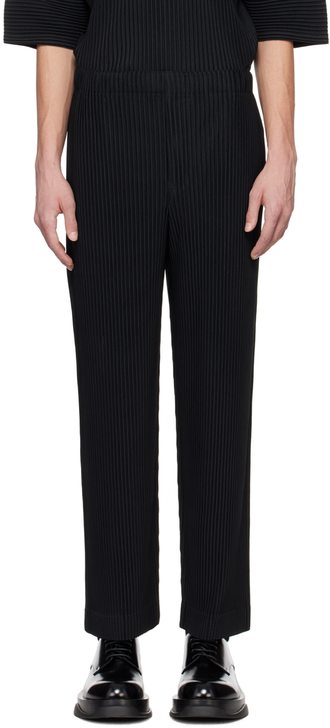 HOMME PLISSÉ ISSEY MIYAKE: Black Monthly Color March Trousers | SSENSE