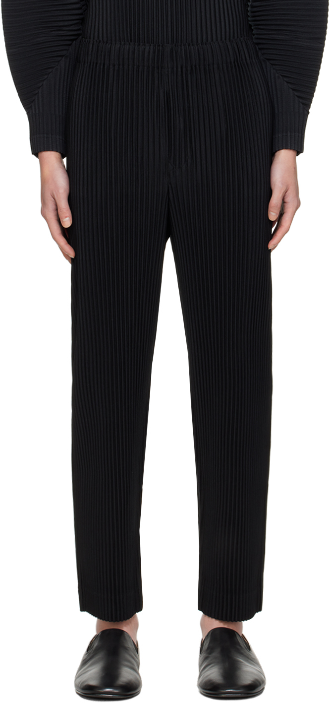 HOMME PLISSÉ ISSEY MIYAKE: Black Monthly Color January Trousers | SSENSE