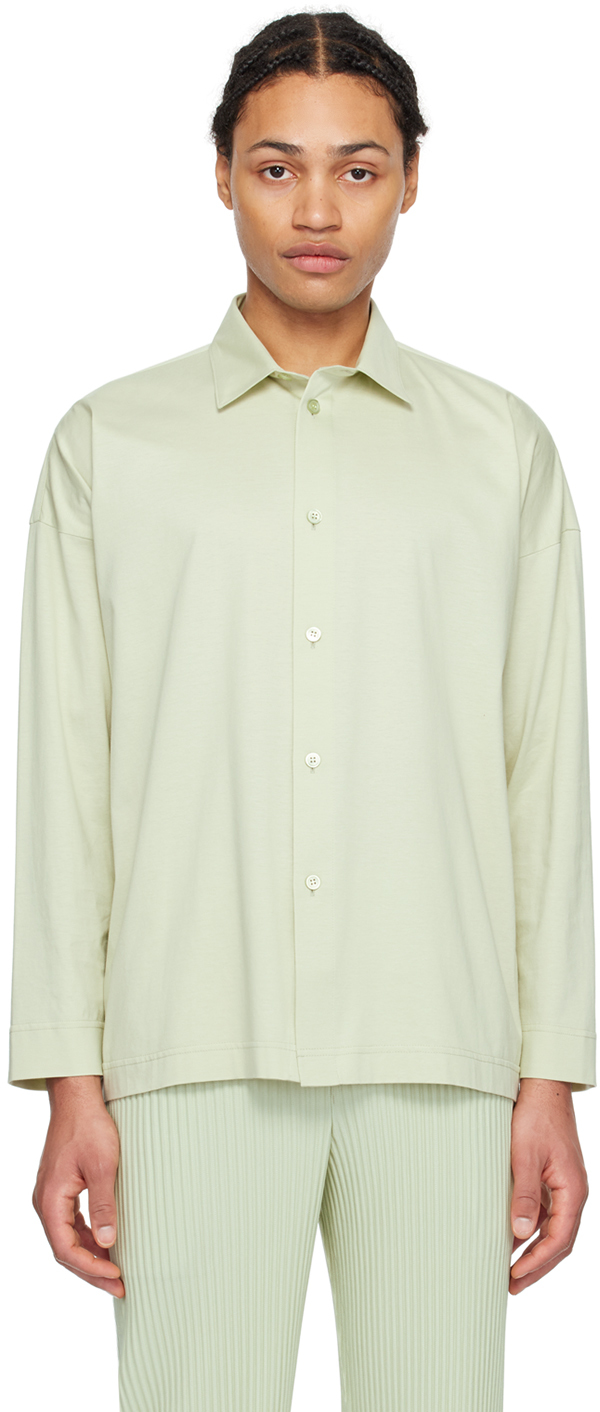 Shop Issey Miyake Green Dolman Sleeve Shirt In 61-light Jade Green