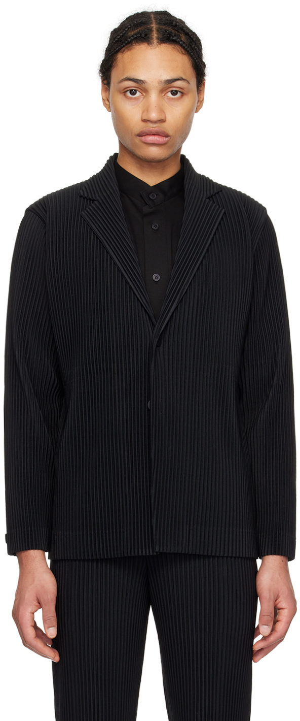Shop Issey Miyake Black Tailored Pleats 1 Blazer In 15-black
