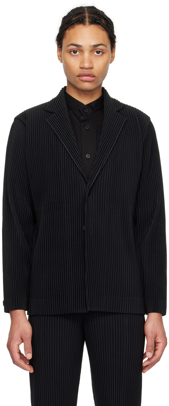 Black Tailored Pleats 1 Blazer