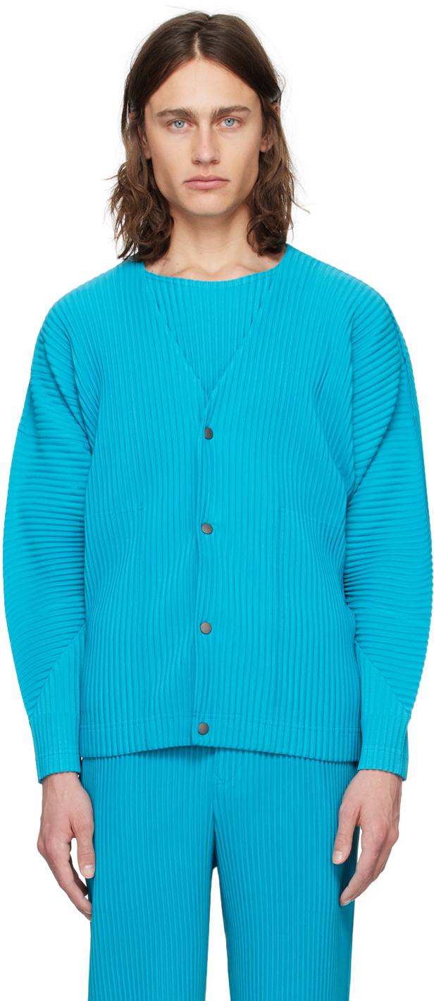 HOMME PLISSÉ ISSEY MIYAKE Blue Monthly Color March Cardigan