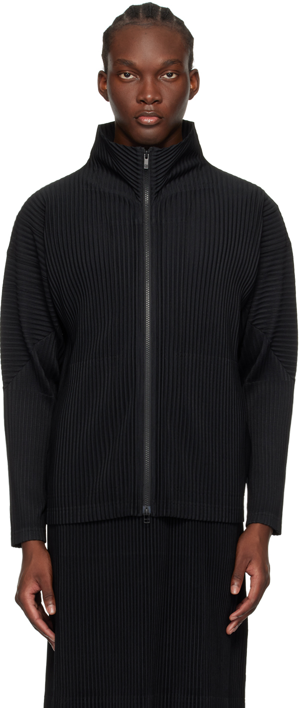 Shop Issey Miyake Black Basics Jacket In 15-black