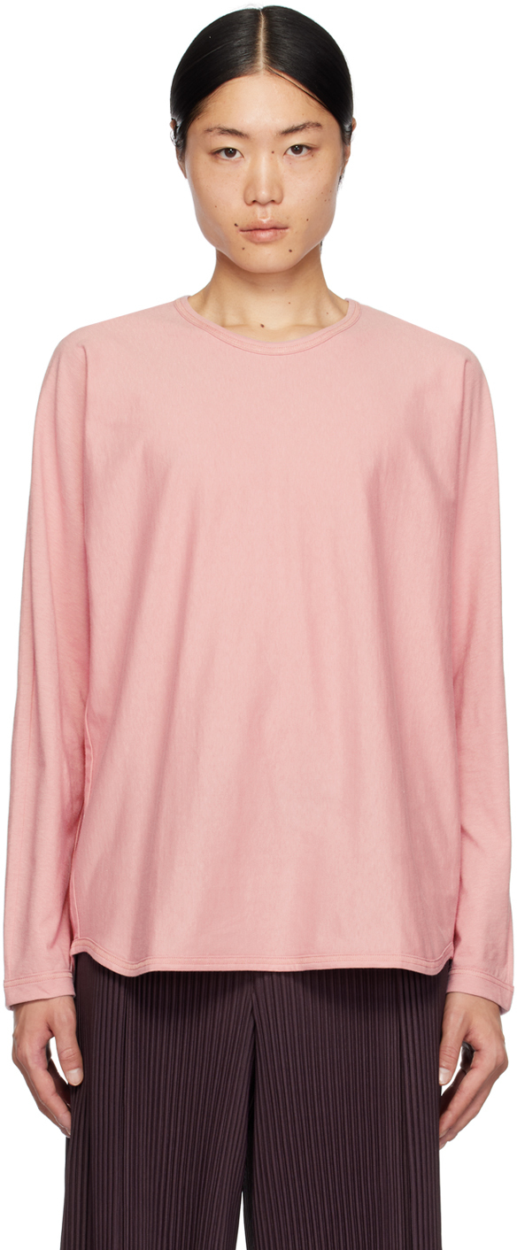 Issey Miyake Pink Release-t 2 Long Sleeve T-shirt In 22-pink