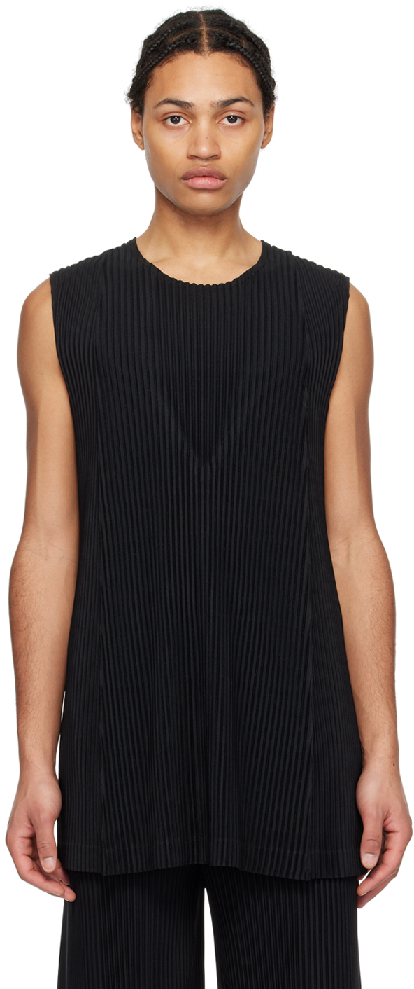 Shop Issey Miyake Black Monthly Color February Tank Top In 15-black