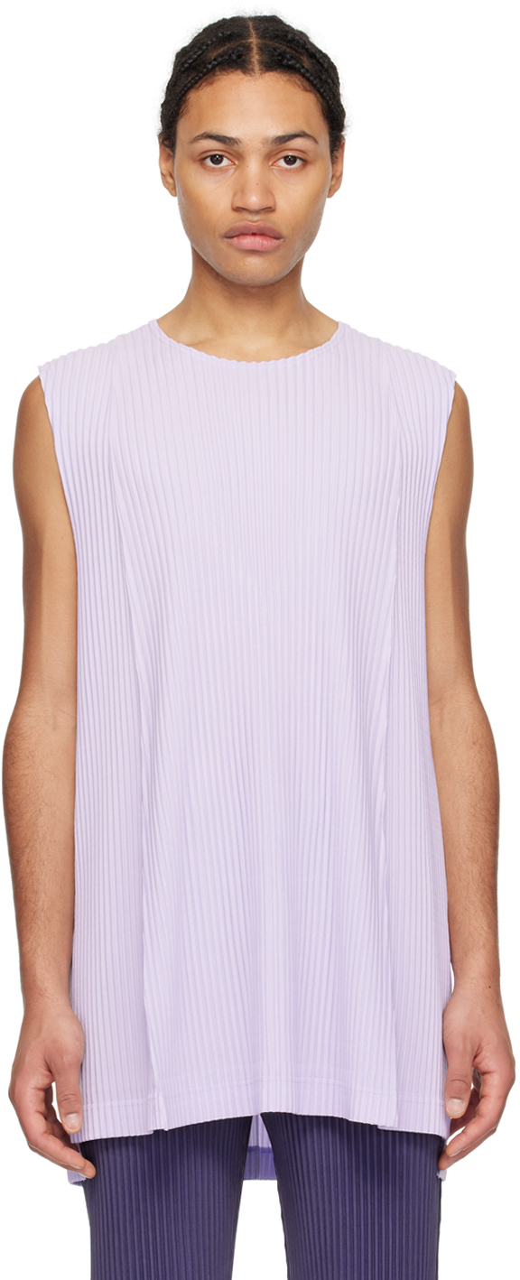 Shop Issey Miyake Purple Monthly Color February Tank Top In 80-soft Lavender