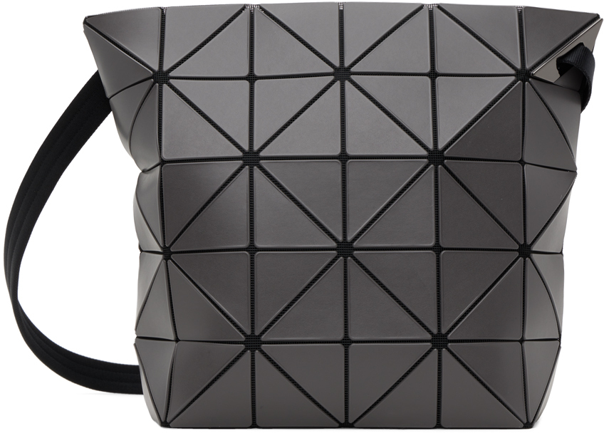 Shop Bao Bao Issey Miyake Gray Blocky Small Shoulder Bag In 14 Charcoal Gray