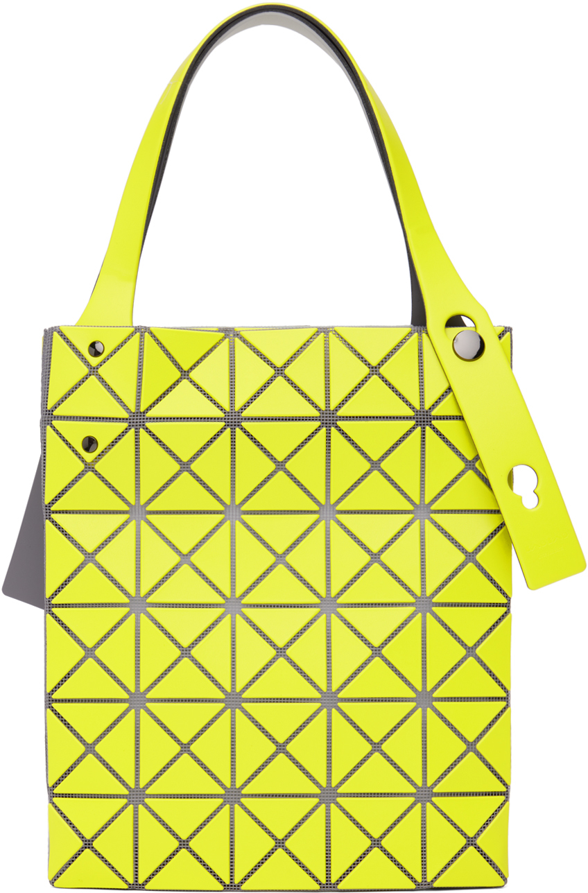 Shop Bao Bao Issey Miyake Yellow & Gray Mini Duo Bag In 57 Yellow Green X Gr