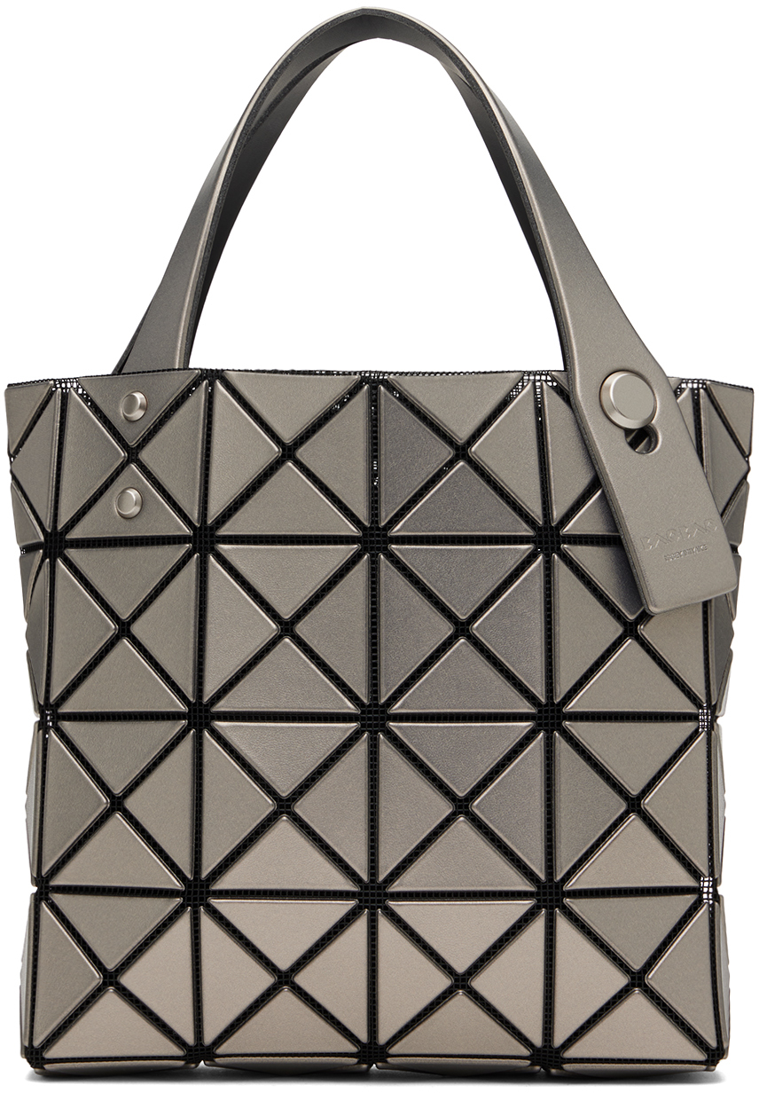 Silver Lucent Boxy Mini Tote by BAO BAO ISSEY MIYAKE on Sale