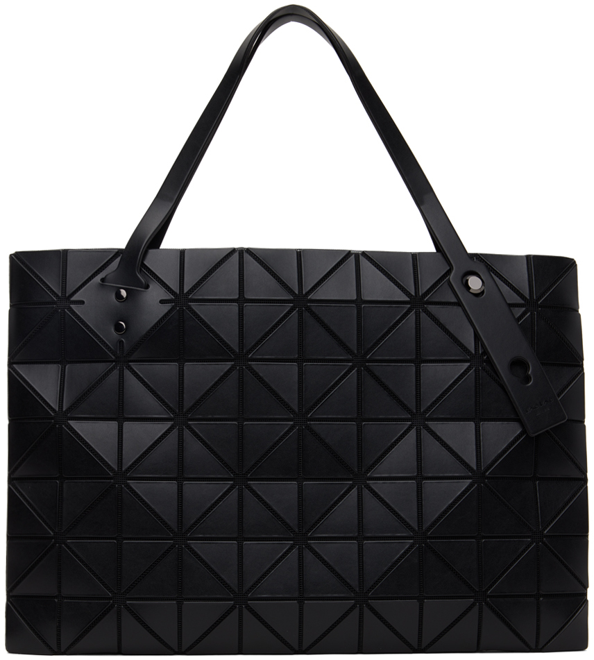 BAO BAO ISSEY MIYAKE: Black Rock Matte Small Tote | SSENSE