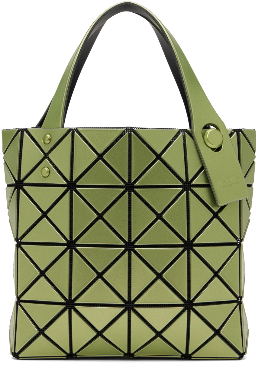 BAO BAO ISSEY MIYAKE: Green Mini Lucent Boxy Tote | SSENSE