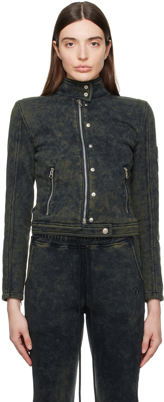 Olēnich Brown Flap Pocket Faux-Leather Jacket