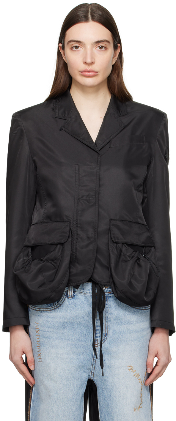 【関税込み】OPEN YY ブラック パッチポケット ジャケット OPEN YYのブラック パッチポケット ジャケットがセール中