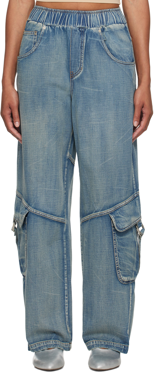 Blue Rounding Denim Lounge Pants