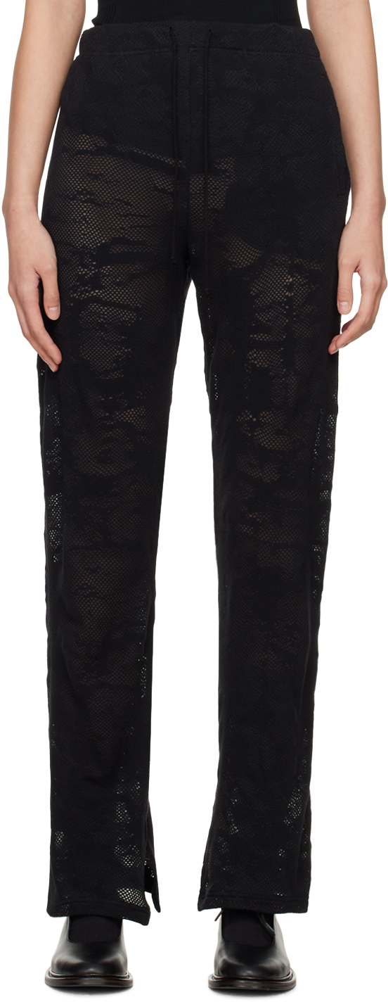 Black Graphic Trousers