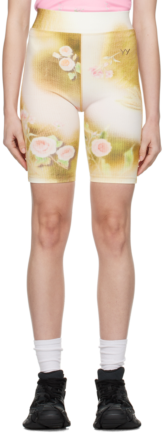 Open Yy Green Floral Shorts