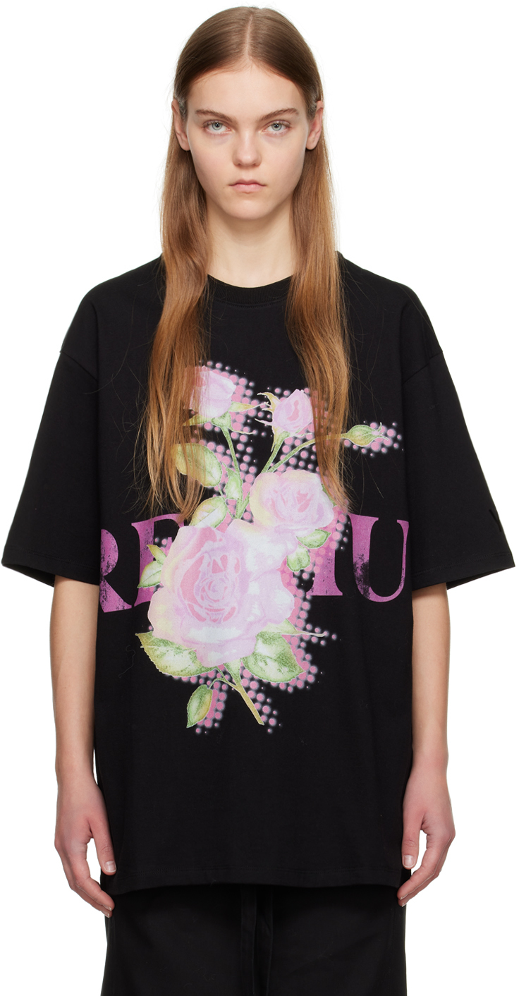 Black Premium Rose T-Shirt