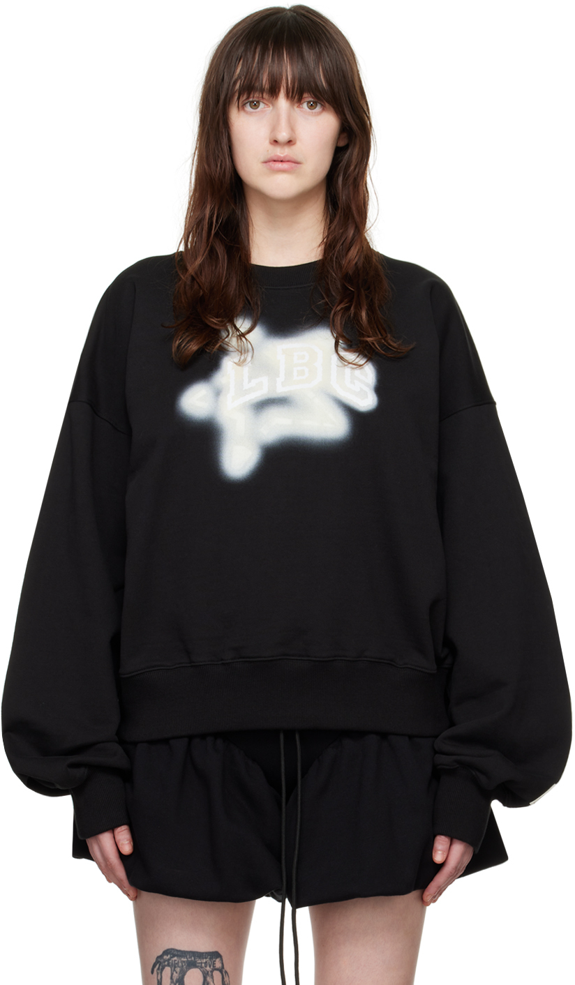 Shop Lesugiatelier Black 'lbc' Sweatshirt