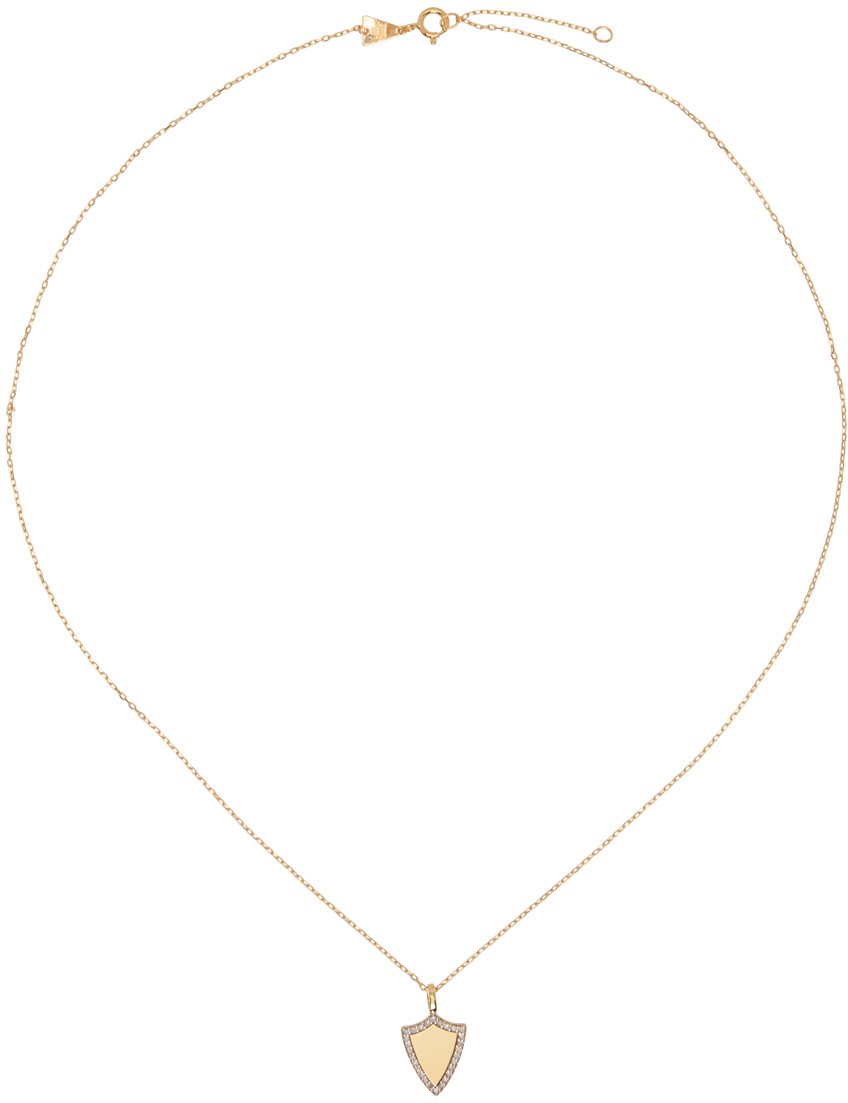 Adina Reyter Gold Shield Necklace