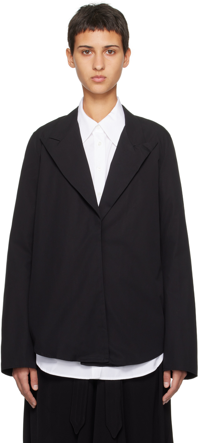 Black Self-Tie Blazer by BITE on Sale