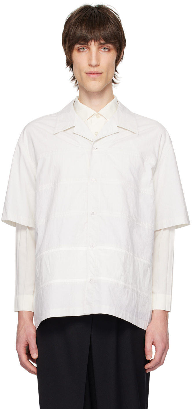 Shop Craig Green Off-white Barrel Shirt In Ecru