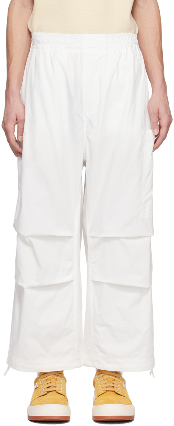 Sunnei White Coulisse Cargo Pants In 7433 Off White Ppt