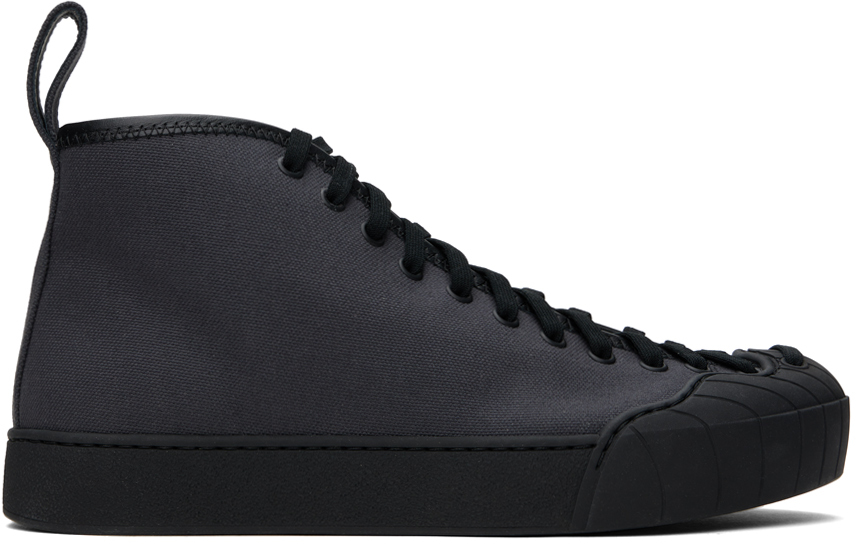 Sunnei Easy High-top-sneakers In 0138 Dark Gray